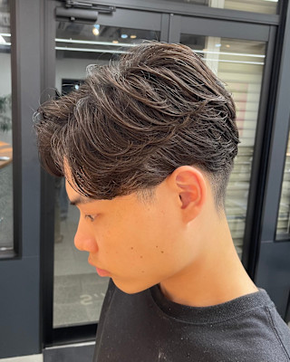 メンズカット/フェザーパーマ/毛流れパーマ/柏