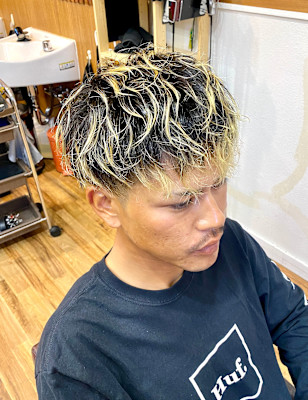 ゆるスパイラルパーマブリーチパーマ