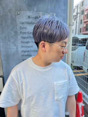 透明感ジェンダーレスなラベンダーアッシュマッシュ