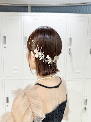 タイトアレンジ×外ハネボブ×金箔