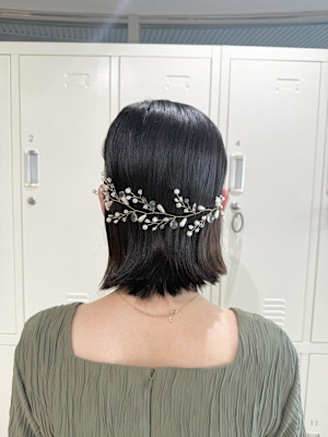 ボブ×タイトアレンジ×お呼ばれヘア