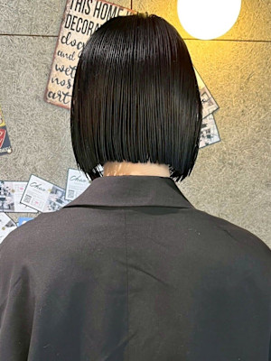 【ChaoMICHI haruya】黒髪 縮毛矯正 ミニボブ