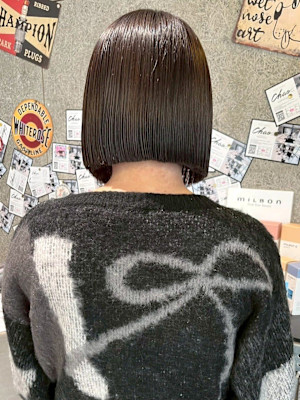 【ChaoMICHI haruya】黒髪 切りっぱなしボブ