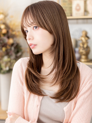 こなれシャギーカットツヤ感レイヤーロング　ヘーゼルブラウン