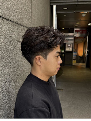 銀座　理容室　ビジネスパーマ