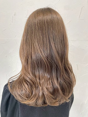 ブリーチダブルカラーミルクティーカラーベージュカラー