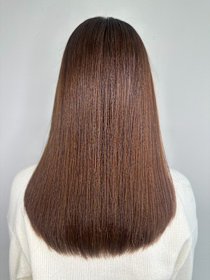 髪質改善プレミアムストレート＋マロンブラウン