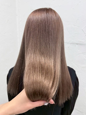 ブリーチダブルカラーミルクティーカラーベージュカラー