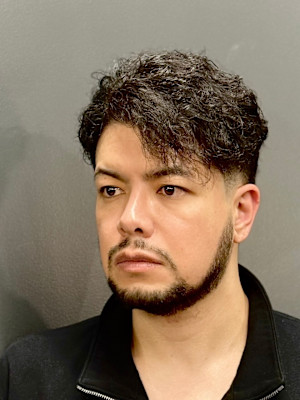 かきあげパーマスタイル