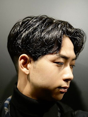 毛流れパーマスタイル