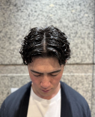 銀座　理容室　ビジネスパーマ
