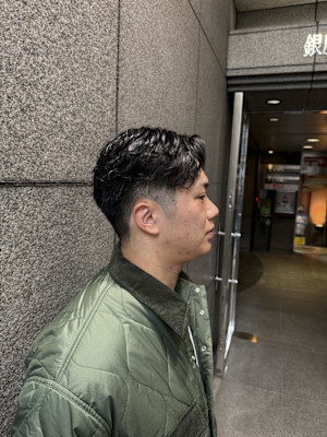 銀座　理容室　ビジネスパーマ