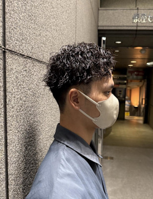 銀座　理容室　ビジネスパーマ