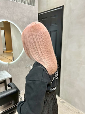 ロゼピンクベージュ/ダブルカラー/ケアブリーチ/髪質改善/韓