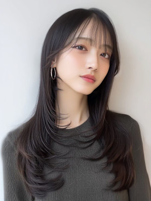 20代30代ハッシュカット/韓国/ショコラアッシュ/髪質改善