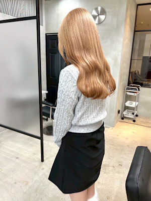 ミルクティーベージュ/韓国/髪質改善/ダブルカラー/ブリーチ