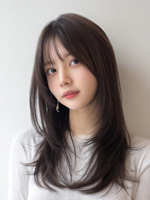 シースルー前髪/レイヤーカット/韓国/髪質改善/縮毛矯正/三