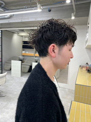 メンズ無造作ショート