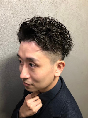 かきあげ風パーマ