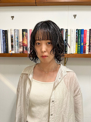 HaKU maison髪質改善ハイライトショートボブパーマ