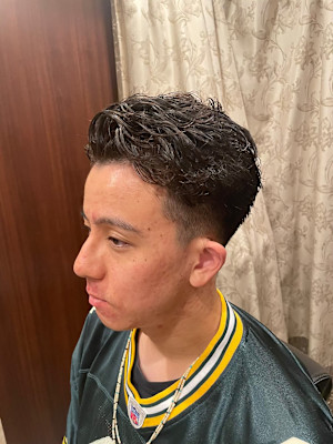 かきあげ風パーマ