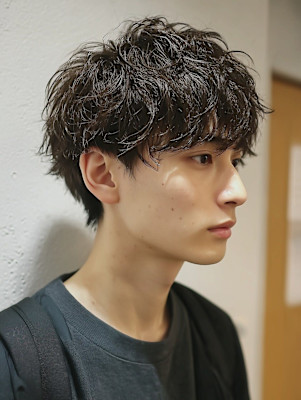 マッシュ／パーマ／ナチュラル