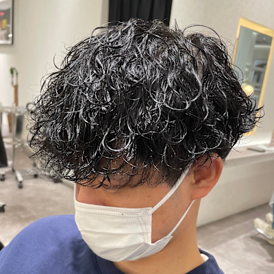 【メンズ大人ヘア】ツイストスパイラルパーマ×ツーブロック