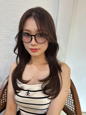 美髪レイヤー　透明感カラー