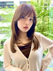 顔周りレイヤーカット【くびれ　レイヤー　髪質改善　銀座】