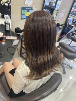 ブリーチなしダブルカラー/艶カラー/ケアカラー/池袋カラー