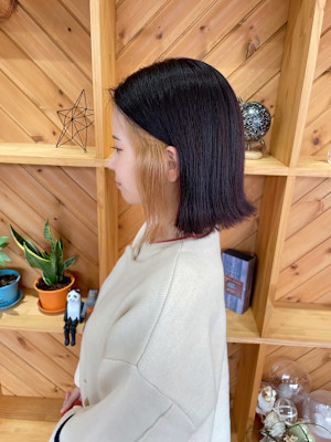 インナーカラー　ベージュ