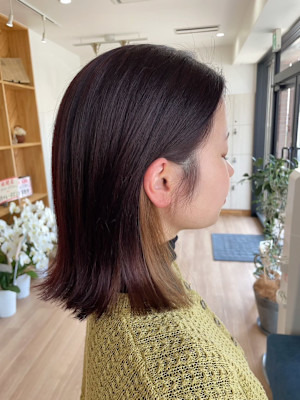 ピンクブラウン×ベージュ