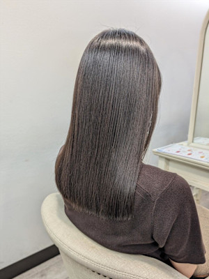 メテオカラー/暗髪/潤艶ストレート