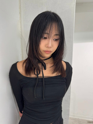 レイヤーカットミディアムレイヤーフェイスレイヤー