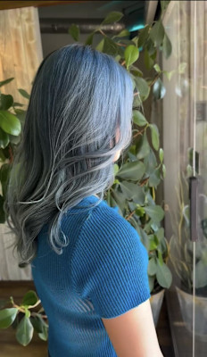 アッシュシルバー/ブリーチ/ハイトーンブルー