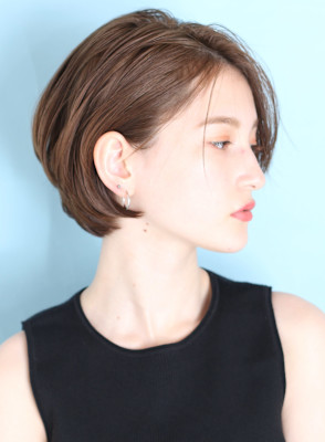 ショート・ボブ/白髪ぼかし/ハイライト/絶壁解消/40代/