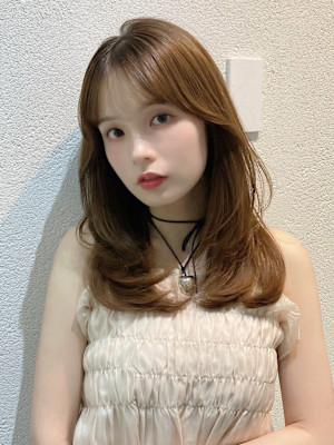 髪質改善小顔くすみベージュミディ美髪*Zina