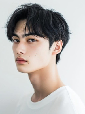 センターパート ツーブロック 眉毛カット 韓国 ヘッドスパ