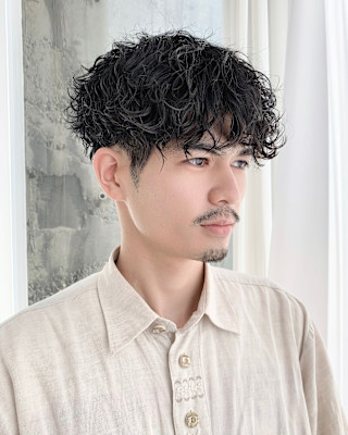 波巻きスパイラルパーマシャドウパーマ刈り上げマッシュ名古屋栄