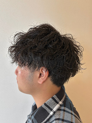 メンズマッシュ×波巻きパーマ