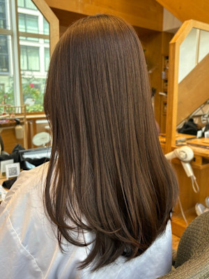 暖色ブリーチなしこっくりチョコレートブラウンココアブラウン
