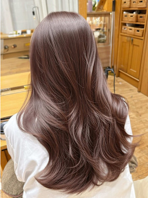 ブリーチなしダブルカラーラベンダーブラウンココアブラウン韓国