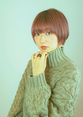 大人ショート透明感カラー