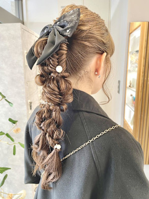 taniguchi/ポニーテール/編み込み