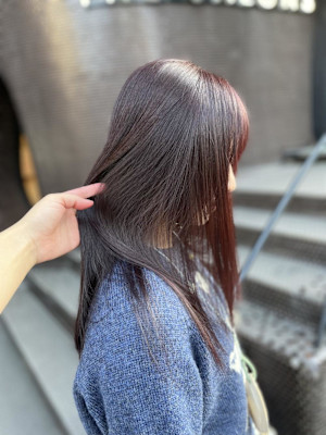 ブリーチなしで映える赤髪