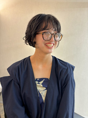 ショートボブパーマ　久屋大通/栄/丸の内