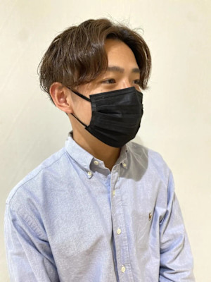 ウォームブラウン×ソフトツイストパーマ