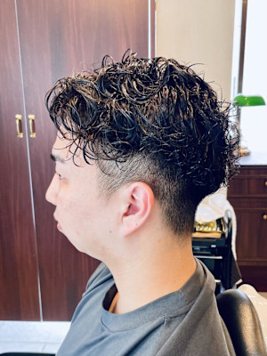 【20代 男性】ロンドンツーブロックパーマ（大宮/バーバー）