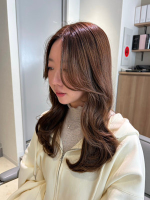 顔まわりカット×韓国風くびれ巻き