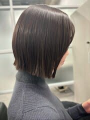 コンパクトでかわいい◎切りっぱなしボブ